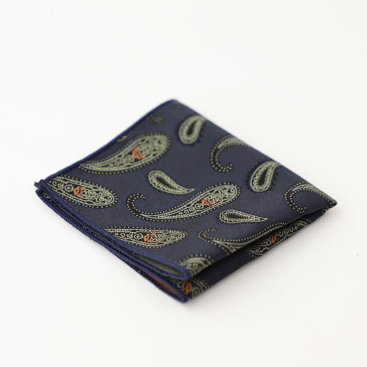 Pañuelo de bolsillo con estampado floral artístico para hombre