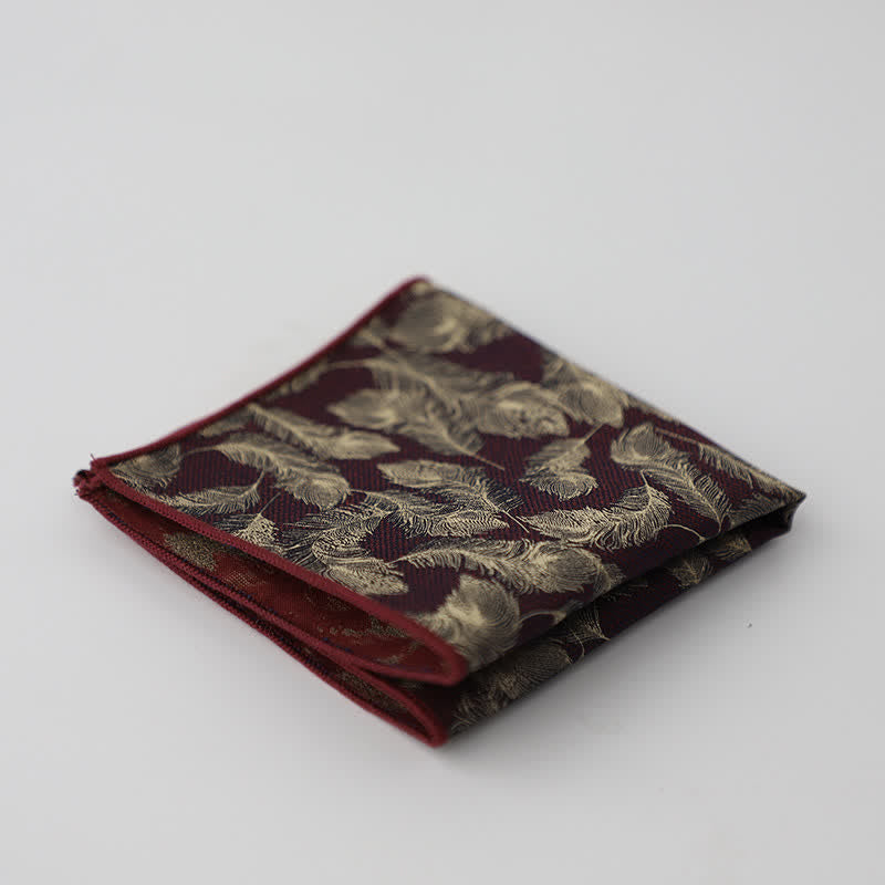 Pañuelo de bolsillo con estampado floral artístico para hombre