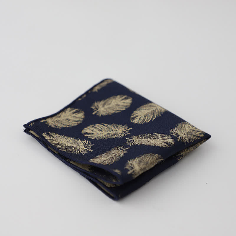 Pañuelo de bolsillo con estampado floral artístico para hombre