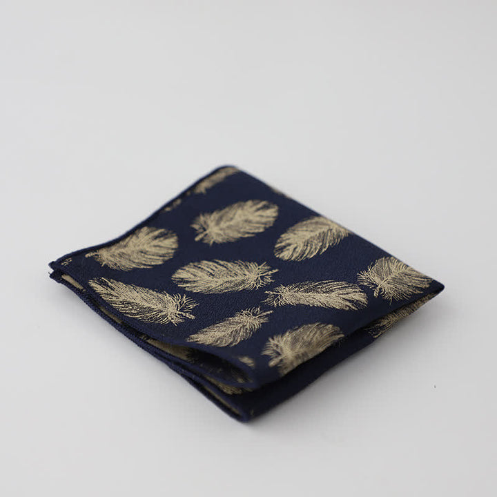 Pañuelo de bolsillo con estampado floral artístico para hombre