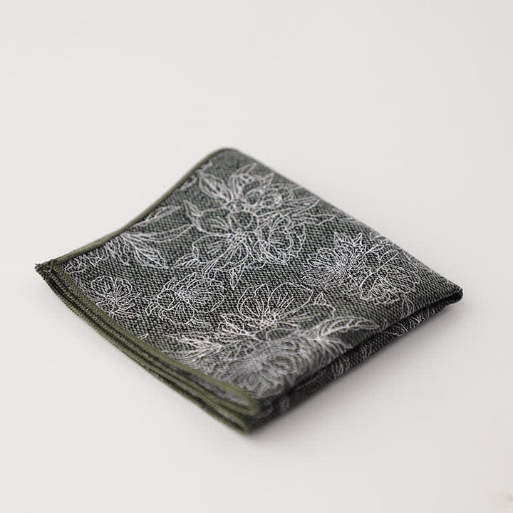 Pañuelo de bolsillo con estampado floral artístico para hombre