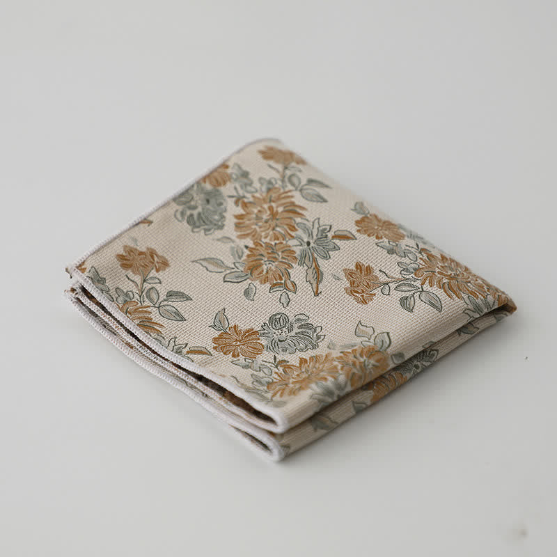 Pañuelo de bolsillo con estampado floral artístico para hombre