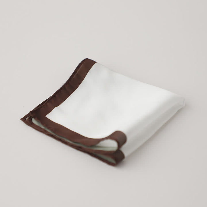 Pañuelo de bolsillo para boda con borde blanco y de color para hombre