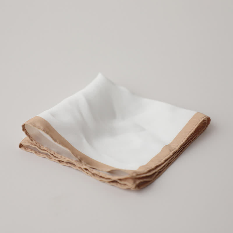 Pañuelo de bolsillo para boda con borde blanco y de color para hombre