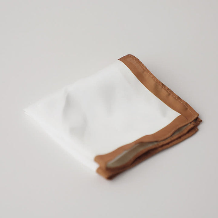 Pañuelo de bolsillo para boda con borde blanco y de color para hombre