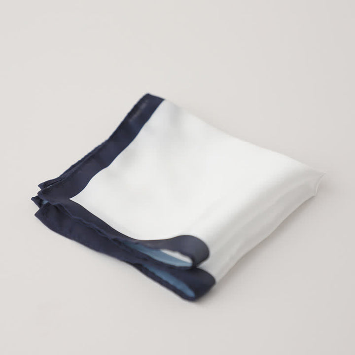 Pañuelo de bolsillo para boda con borde blanco y de color para hombre
