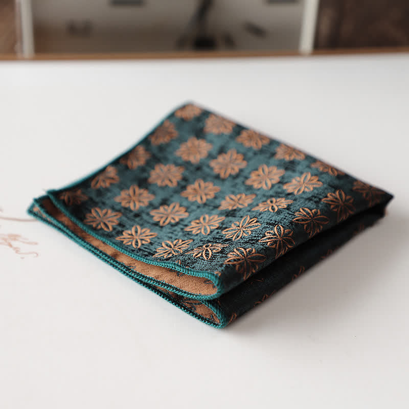 Pañuelo de bolsillo con estampado floral retro elegante para hombre