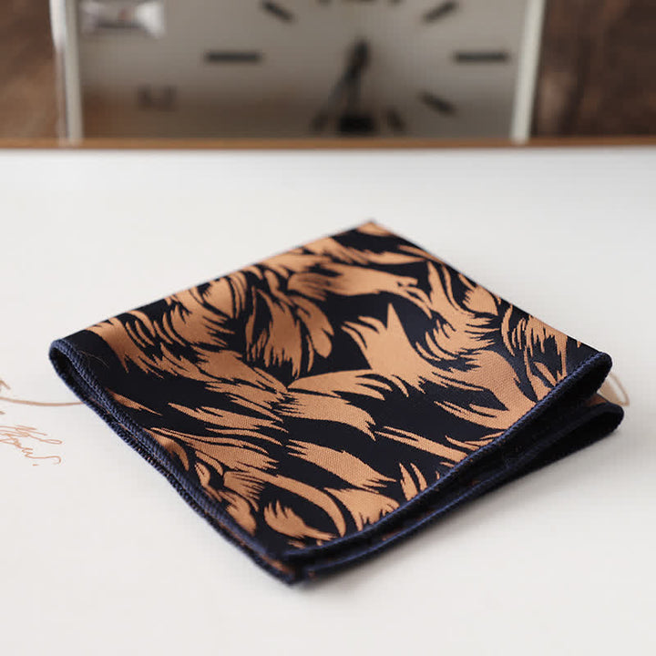 Pañuelo de bolsillo con estampado floral retro elegante para hombre