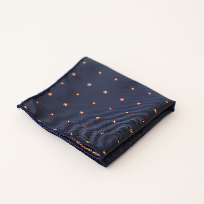 Pañuelo de bolsillo con lunares y rayas para hombre