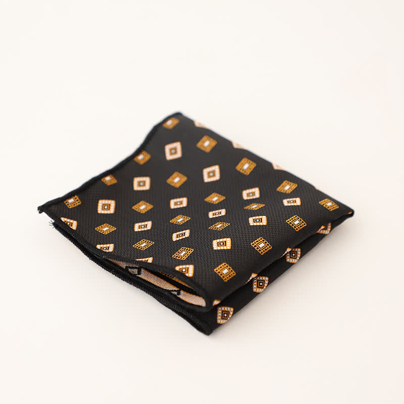 Pañuelo de bolsillo con lunares y rayas para hombre