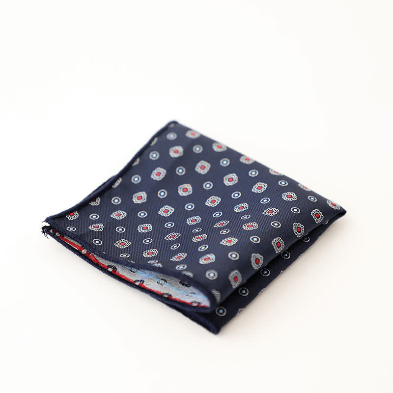 Pañuelo de bolsillo con lunares y rayas para hombre
