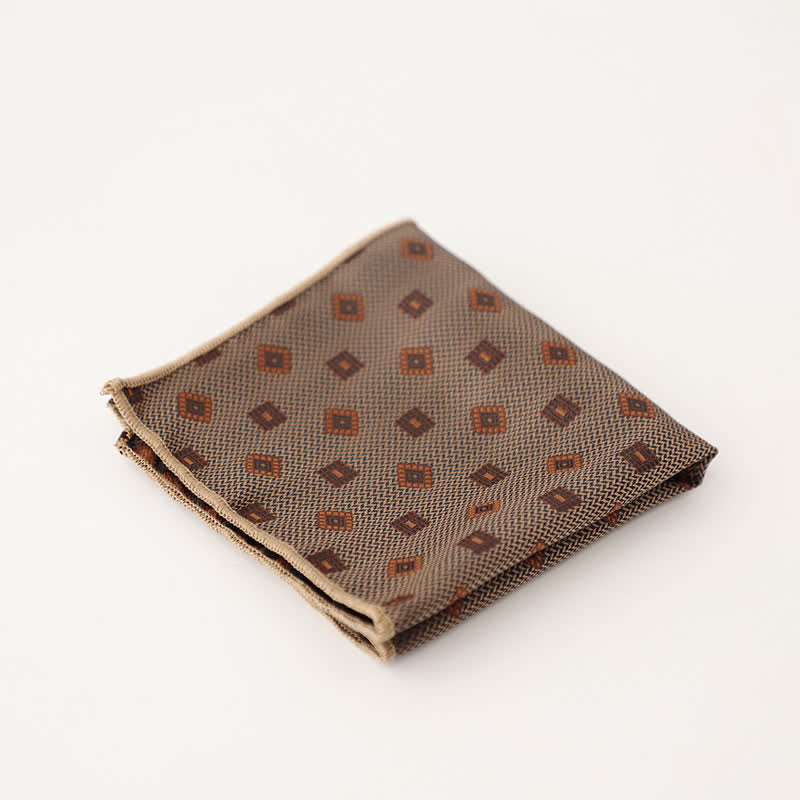 Pañuelo de bolsillo con lunares y rayas para hombre