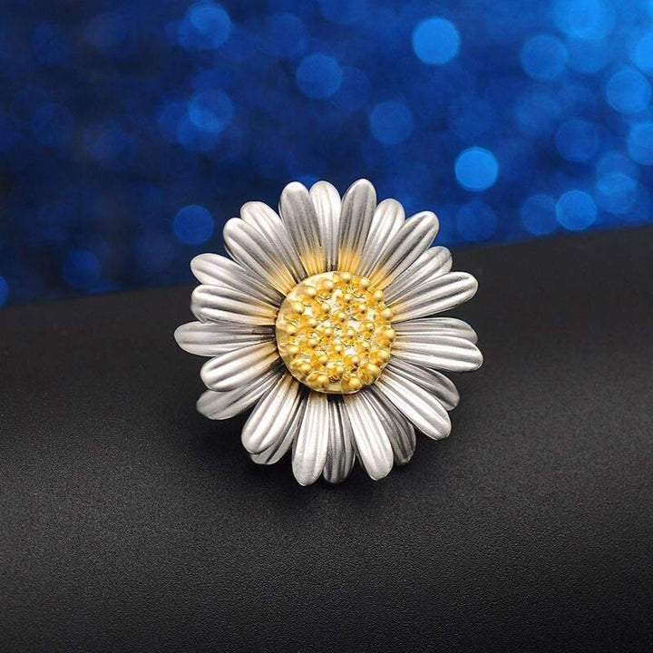 Broche retro de margaritas, accesorio sencillo y bonito para camisas