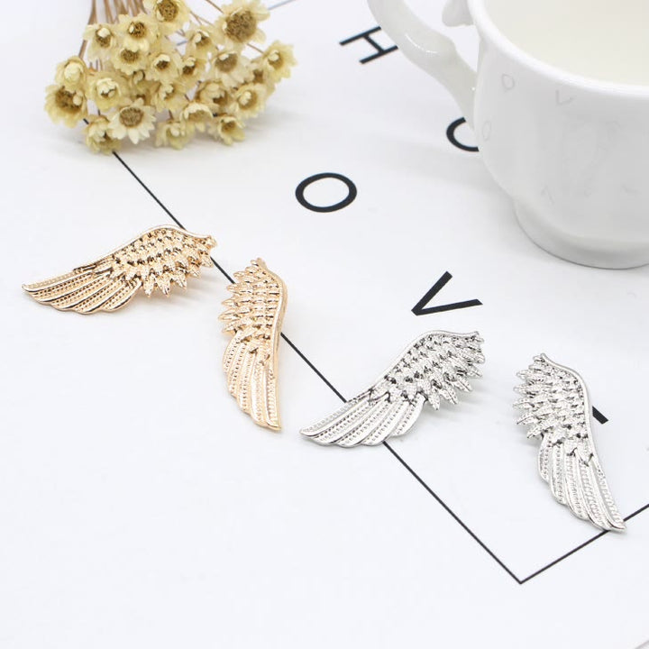 Broche de alas retro, accesorios para camisas en oro y plata