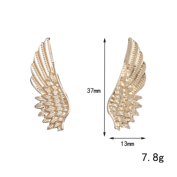 Broche de alas retro, accesorios para camisas en oro y plata