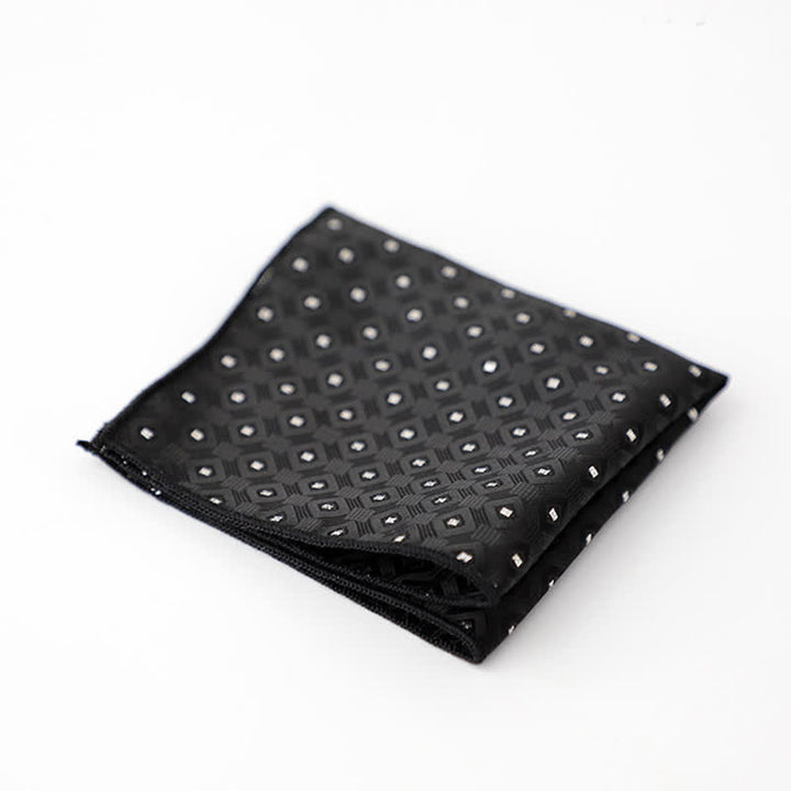 Pañuelo de bolsillo de negocios con estampado de cuadros pequeños a rayas para hombre