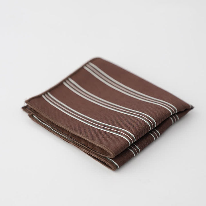 Pañuelo de bolsillo de negocios con estampado de cuadros pequeños a rayas para hombre
