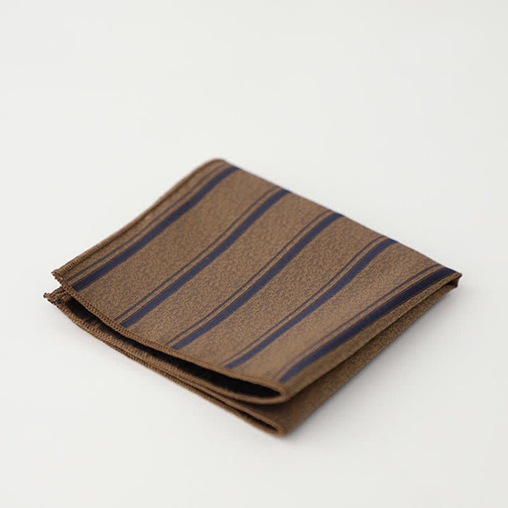 Pañuelo de bolsillo de negocios con estampado de cuadros pequeños a rayas para hombre