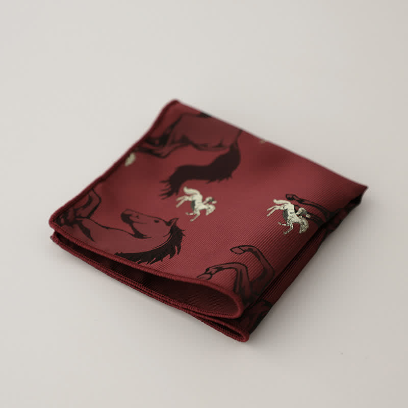 Pañuelo de bolsillo de jacquard con motivos florales de lujo para hombre