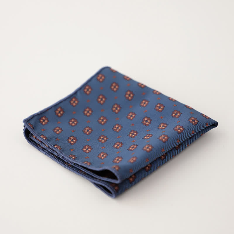 Pañuelo de bolsillo de jacquard con motivos florales de lujo para hombre
