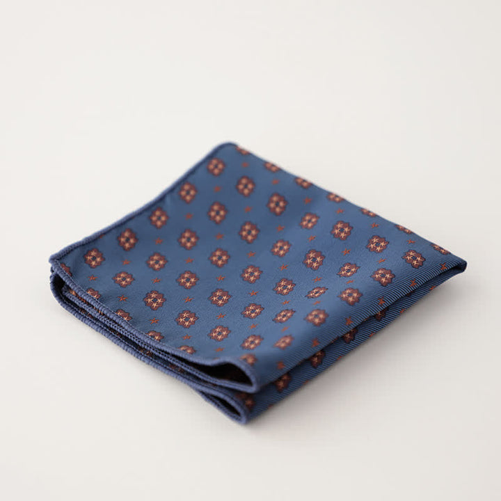 Pañuelo de bolsillo de jacquard con motivos florales de lujo para hombre