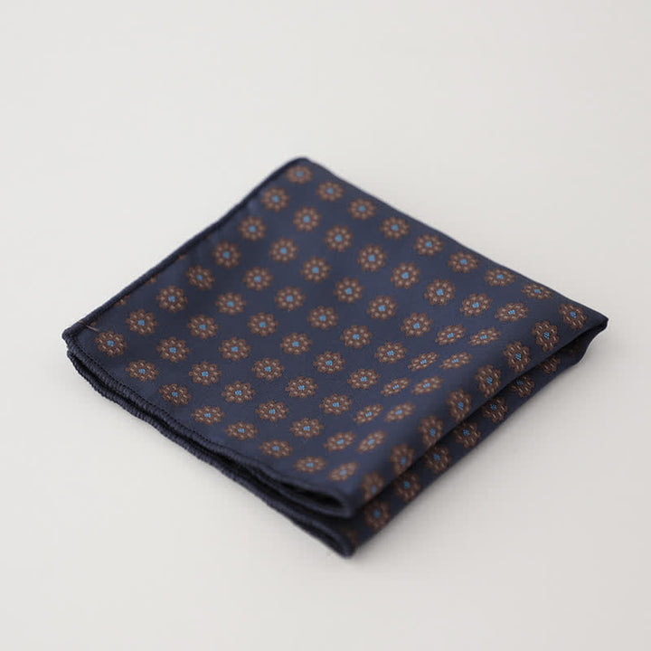Pañuelo de bolsillo de jacquard con motivos florales de lujo para hombre