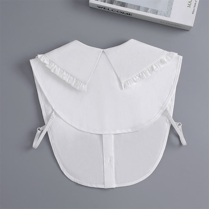 Blusa camisera desmontable con solapa grande y cuello falso