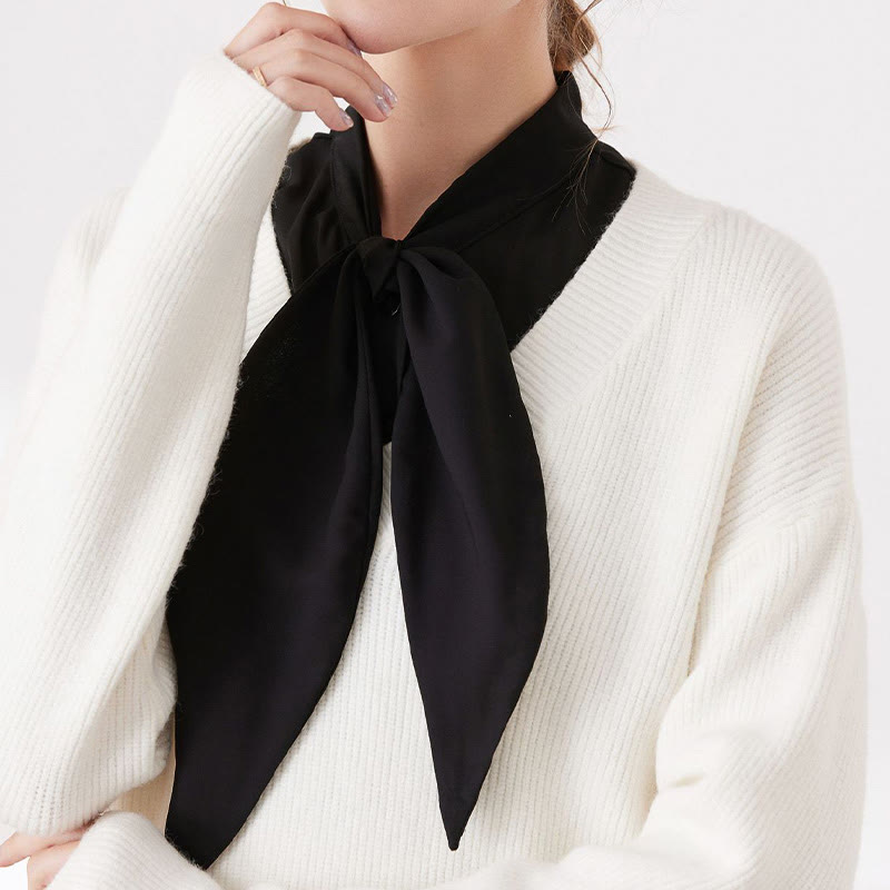 Blusa de media camisa desmontable con cuello falso de conejo grande