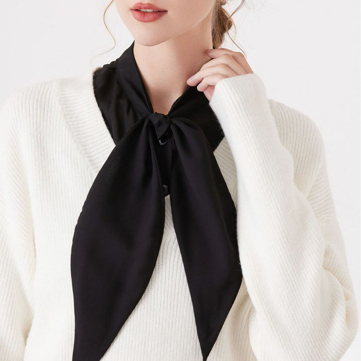 Blusa de media camisa desmontable con cuello falso de conejo grande
