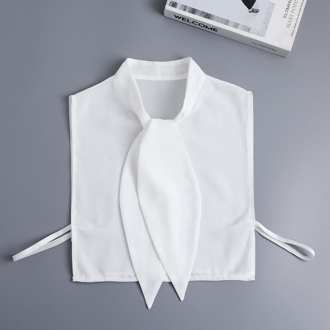 Blusa de media camisa desmontable con cuello falso de conejo grande