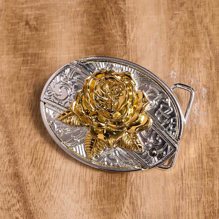 Cinturón de cuero con navaja plegable oculta para hombre, hecho a mano, en oro y plata (Preventa)