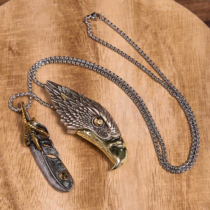 Juego de hebilla de cinturón con encendedor y colgante oculto de águila DIY