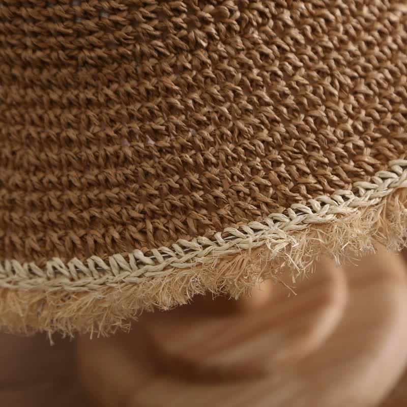 Sombrero de paja plegable y flexible para primavera y verano para mujer