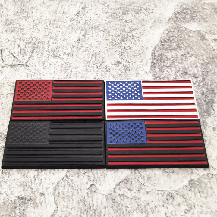 Pegatina de metal con la bandera estadounidense para coche