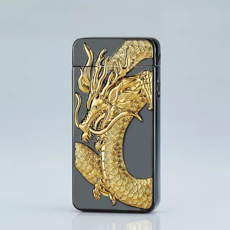 Encendedor electrónico recargable por USB sin llama de doble arco Dragon