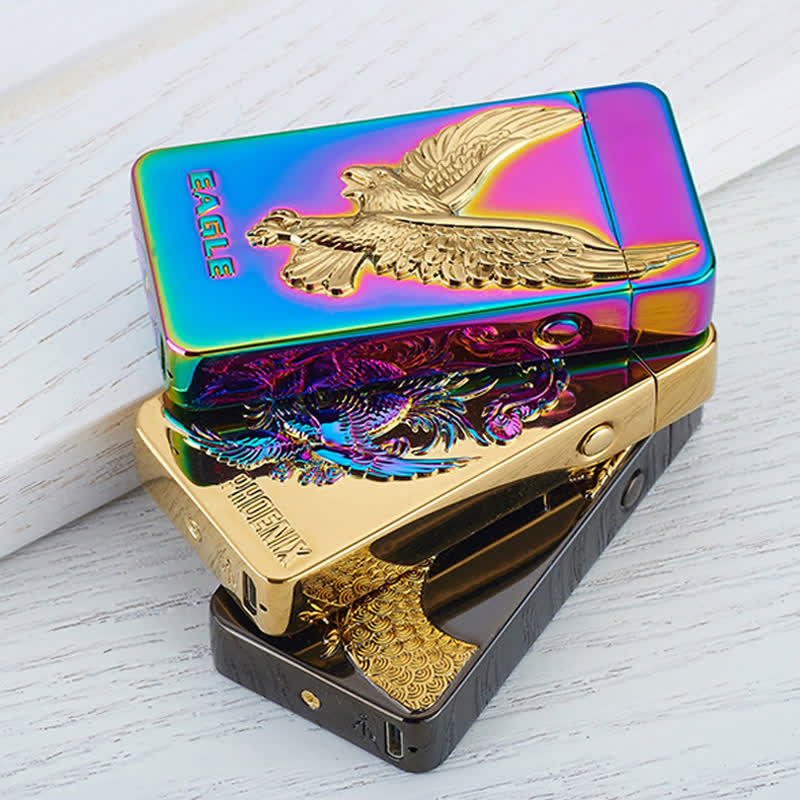 Encendedor electrónico recargable por USB sin llama de doble arco Dragon