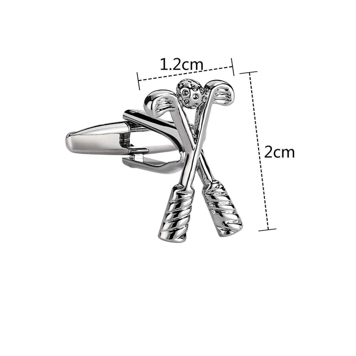 Juego de gemelos con botones de golf para hombre, 1 par