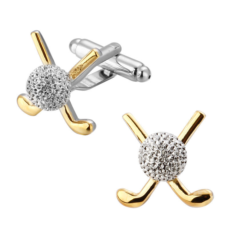 Juego de gemelos con botones de golf para hombre, 1 par