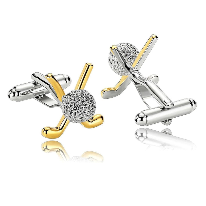 Juego de gemelos con botones de golf para hombre, 1 par