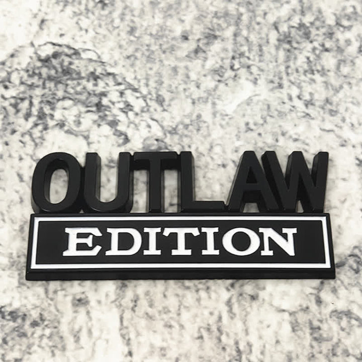 Insignia adhesiva de metal para coche de la edición OUTLAW