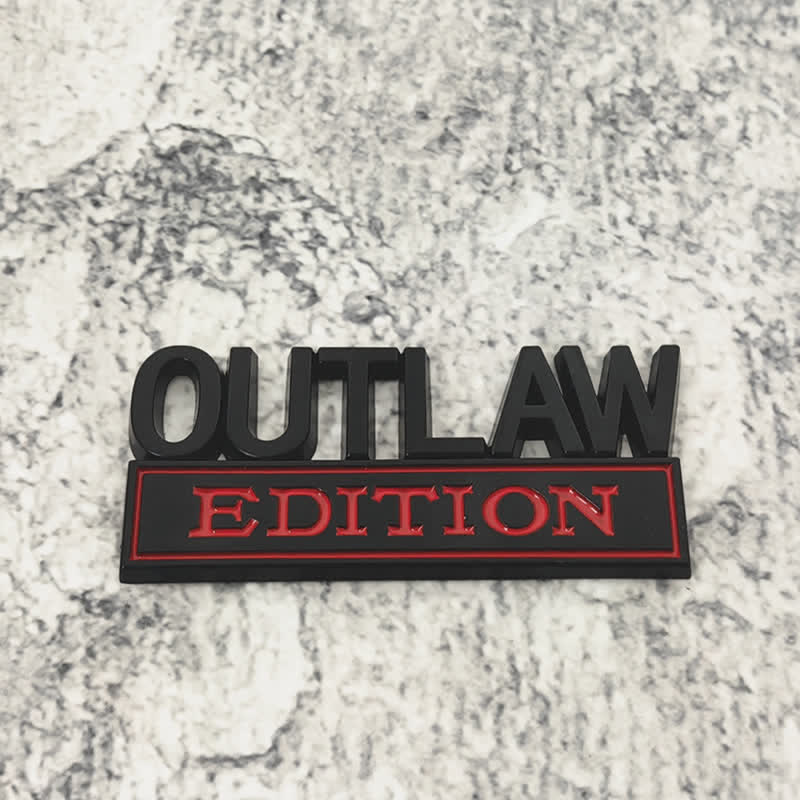 Insignia adhesiva de metal para coche de la edición OUTLAW