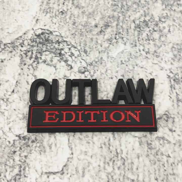 Insignia adhesiva de metal para coche de la edición OUTLAW