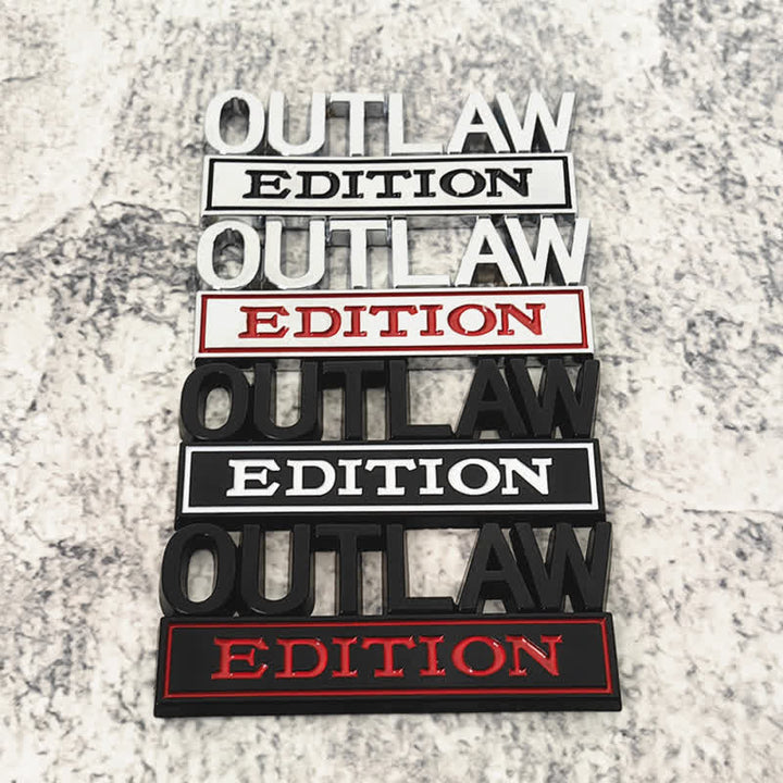 Insignia adhesiva de metal para coche de la edición OUTLAW