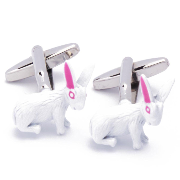 Juego de gemelos con cubrebotones con forma de conejito para hombre, 1 par