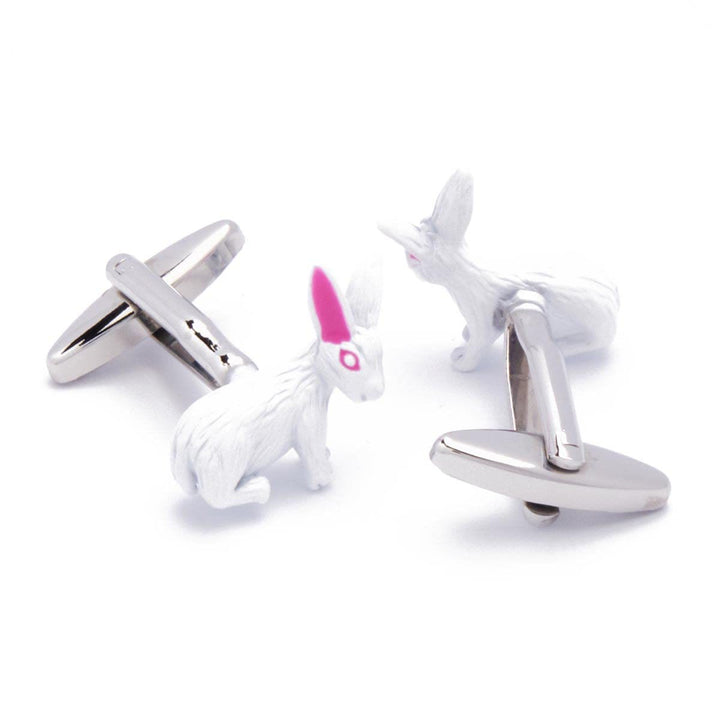 Juego de gemelos con cubrebotones con forma de conejito para hombre, 1 par