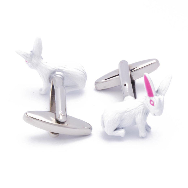 Juego de gemelos con cubrebotones con forma de conejito para hombre, 1 par