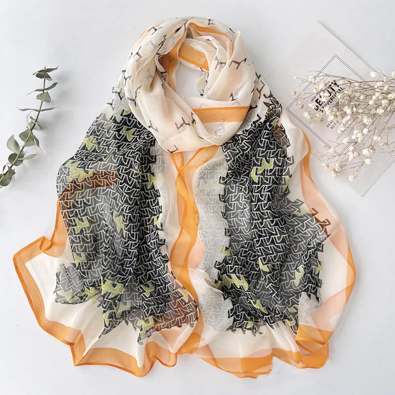 Bufanda de protección solar para playa con estampado de flores de gasa suave de verano para mujer