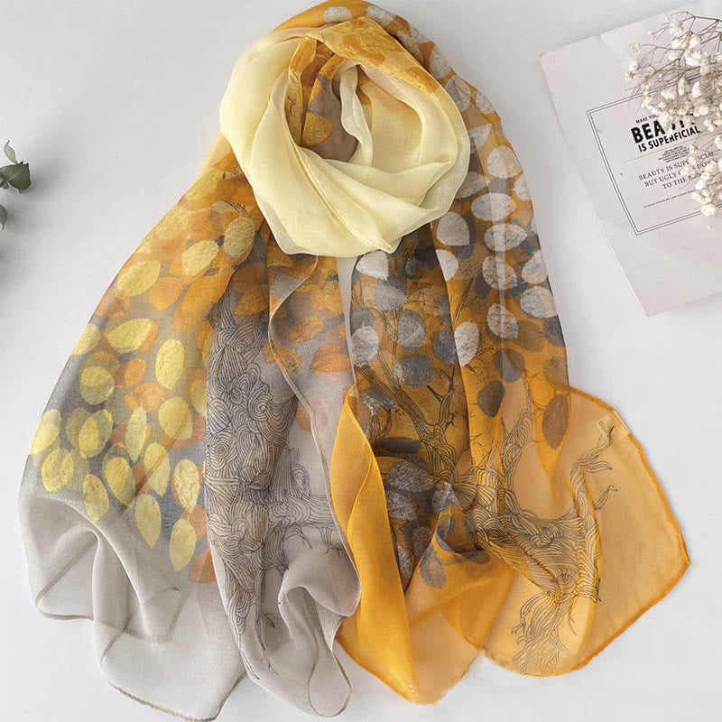 Bufanda de protección solar para playa con estampado de flores de gasa suave de verano para mujer