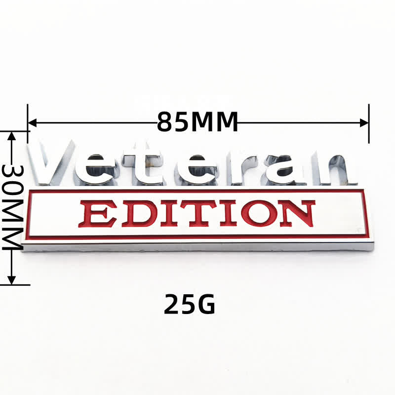 Insignia adhesiva de metal para automóvil de edición Veteran