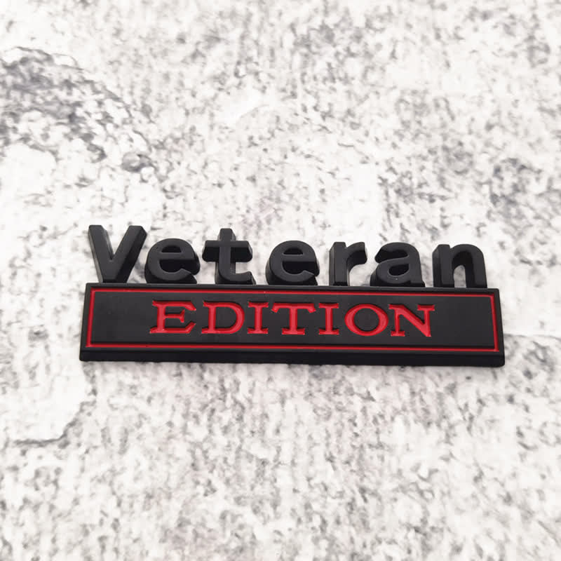 Insignia adhesiva de metal para automóvil de edición Veteran
